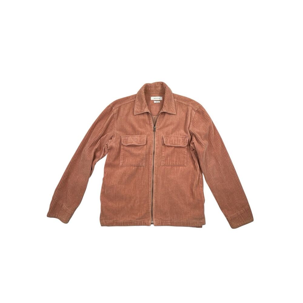 Urban Outfitters Mens S Shirt Jacket Corduroy Pink Salmon Shacket